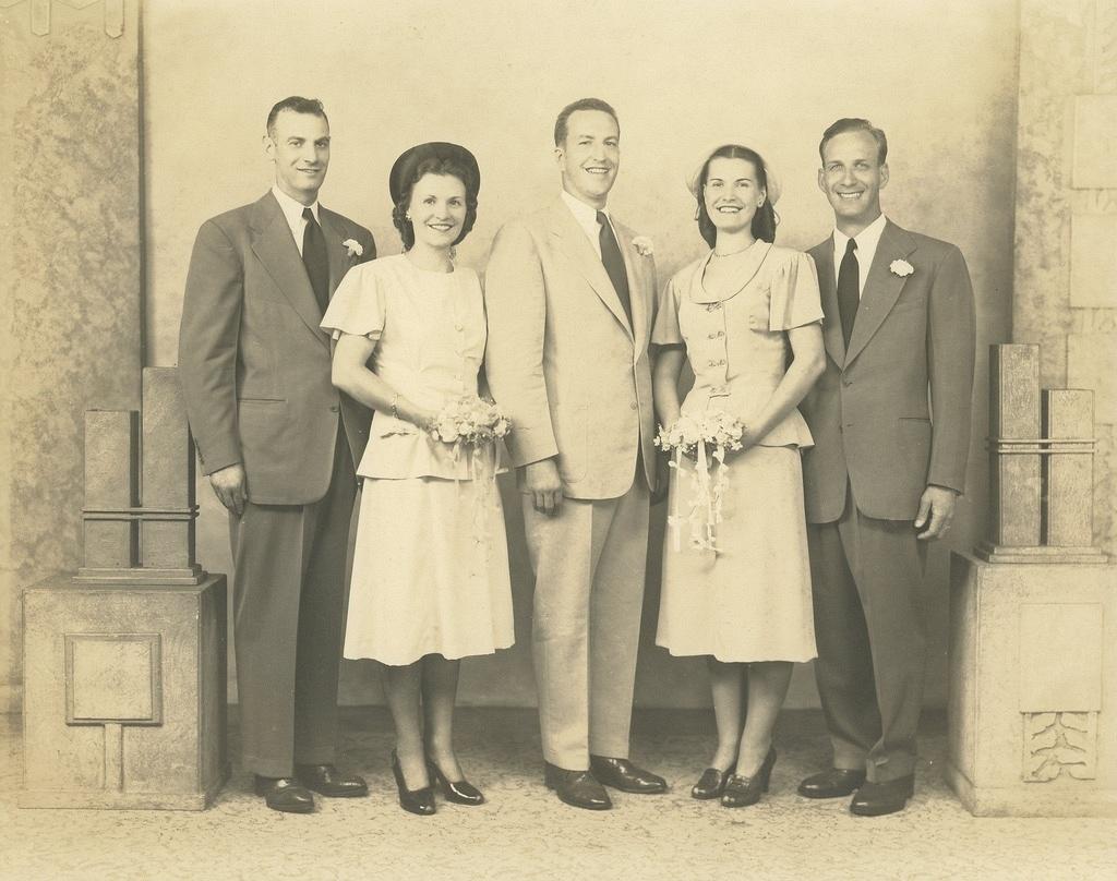 Stu and Anna Depugh, Charles Harner, Thelma Harner Bossert, Earl Bossert