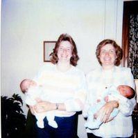 Two beautiful women and their children! November 1987